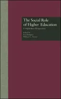 The Social Role of Higher Education: Comparative Perspectives