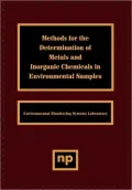 Methods for the Determination of Metals in Environmental Samples
