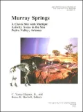 Murray Springs: A Clovis Site with Multiple Activity Areas in the San Pedro Valley, Arizona