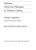 Stanzas: Word and Phantasm in Western Culture (Theory and History of Literature Series)