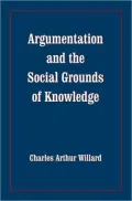 Argumentation and the Social Grounds of Knowledge