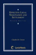 Effective Legal Negotiation And Settlement