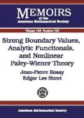 Strong Boundary Values, Analytic Functionals, and Nonlinear Paley-Wiener Theory