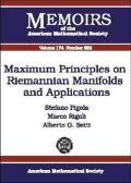 Maximum principles on Riemannian manifolds and applications