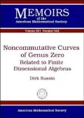 Noncommutative Curves of Genus Zero: Related to Finite Dimensional Algebras