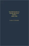 Mathematical Book Review Index, 1800-1940