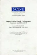 Improving Perkins II Performance Measures and Standards: Lessons Learned from Early Implements in Four States