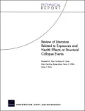 Review of Literature Related to Exposures and Health Effects at Structural Collapse Events