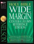 Holy Bible Wide Margin Center-Column Reference Edition New King James Version  Burgundy/Genu...