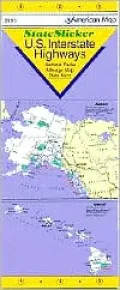 US Interstate Highways StateSlicker Map