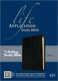 Life Application Study Bible: King James Version (KJV), black bonded leather, gold-edged, words of Christ in red, with concordance