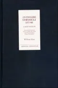 An English Chronicle, 1377-1461 : Aberystwyth, National Library of Wales MS 21608 and Oxford Bodleian Library MS Lyell 34