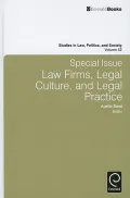 Special Issue Law Firms, Legal Culture, and Legal Practice