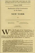 Ratification of the Constitution by the States: New York, Vol. 22