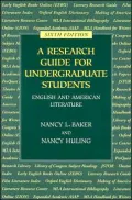 Research Guide for Undergraduate Students: English and American Literature