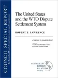 The United States And The Wto Dispute Settlement System