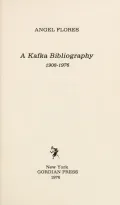 A Kafka Bibliography, 1908-1976