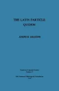 The Latin Particle Quidem