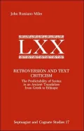 Retroversion And Text Criticism