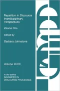 Repetition in Discourse: Interdisciplinary Perspectives, Volume 1