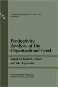 Productivity Analysis at the Organizational Level