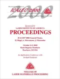 Laser Materials Processing , ICALEO 2000 Proceedings