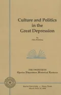 Culture and politics in the Great Depression