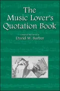 Music Lover's Quotation Book