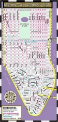 Streetwise Manhattan Address Map - Laminated Address Map of Manhattan, NY - Folding Pocket Size Travel Map