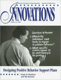 Designing Positive Behavior Support Plans