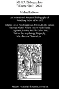 An International Annotated Bibliography of Strindberg Studies 1870-2005: Vol. 3, Autobiograp...