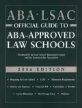 ABA-Lsac Official Guide to ABA-Approved Law Schools 2006