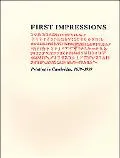 First Impressions Printing in Cambridge, 1639. an Exhibition at the Houghton Library And the...