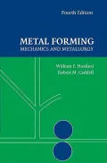 Metal Forming: Mechanics and Metallurgy