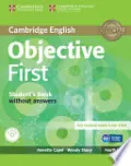 Book cover of Objective First Student's Book without Answers with CD-ROM