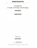 Student Answer Key for Evergreen: A Guide to Writing with Readings