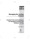 Book cover of Managing the Testing Process: Practical Tools and Techniques for Managing Hardware and Software Testing