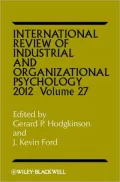 International Review of Industrial and Organizational Psychology, 2012