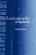 Lexicography: An Introduction