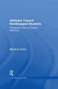 Attitudes Toward Handicapped Students: Professional, Peer, and Parent Reactions