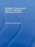 Subject Theme and Agent in Modern Standard Arabic