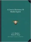A Concise Dictionary Of Middle English