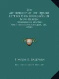 The Authorship of the Quatre Lettres D'Un Bourgeois de New-Heaven