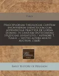 Praecipuorum Theologiae Capitum Enchiridion Didacticum Cum Appendicula Practica de Coena Domini, in Gratiam (Potissimum) Studiosae Juventutis / Author