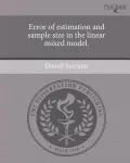 Error of Estimation and Sample Size in the Linear Mixed Model.