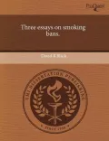 Three Essays on Smoking Bans.