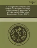 A   Focus Group-Based Qualitative Study of the Strengths, Challenges, and Improvement Suggestions of A K--4 Standards-Based Math Improvement Project (