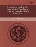 Learning to Teach at the Middle Level