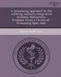 Book cover of A Processing Approach to the Working Memory/Long-Term Memory Distinction