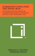 Communist China and the Soviet Bloc